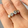 thumbnail image 3 of CHIRAGEMSJEWELS Four Moissanite Engagement Ring, Bezel setting Moissanite Engagement Ring, Classic Vintage Moissonite Wedding Ring, Bridal Ring Gift For Her, 3 of 5