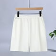 thumbnail image 2 of Boys Girls Cotton Shorts Kids Summer Casual Elastic Waist Pull On Athletic Shorts with Pockets 3-13 Years, 2 of 5