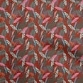 thumbnail image 1 of oneOone Cotton Poplin Red Fabric Tropical Leaf Sewing Craft Projects Fabric Prints By Yard 56 Inch Wide, 1 of 5