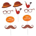 thumbnail image 5 of FELTECHELECTR Fathers Day Cake Decorations 50 Pcs in 10 Set Rectangle Paper Toppers Letter Printed Brown 4.2x3.3in, 5 of 8