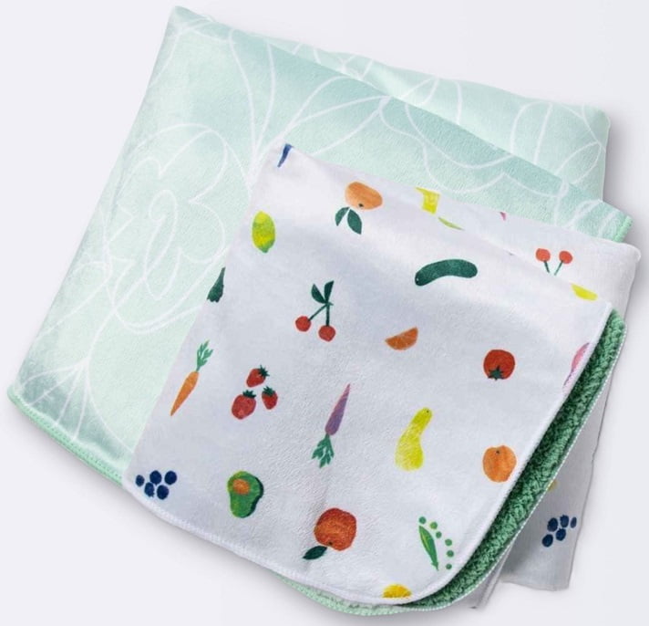 Cloud Island Jersey Knit Reversible Baby Blankets 2 Pack 30 x40 Stars and Moon School of Fish Walmart