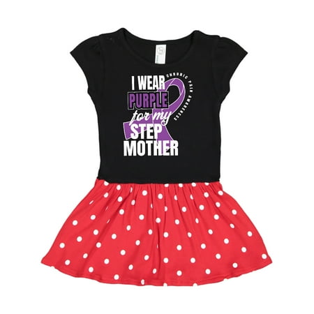 

Inktastic Chronic Pain I Wear Purple For My Step Mother Gift Toddler Girl Dress