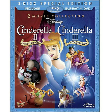 Cinderella II: Dreams Come True / Cinderella III: A Twist In Time (Special Edition 2-Movie Collection) (Blu-ray + 2-Disc DVD) (Widescreen)