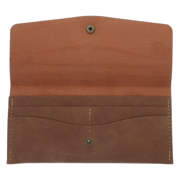 WORGEOUS Budget Wallet Leather Bifold Wallet Men and Women 19.00X9.50X1.00CM Light Brown