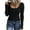 Black, variant on Turilly Women's Coats and Jackets Women's Casual Color Buttons Long Sleeve V-Neck Loose Shirt Blous