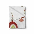thumbnail image 2 of Christmas Soft Flannel Fleece Throw Blanket, Doodle Christmas Celebration Ornaments Hanging Baubles Joyful Wintertime Theme, Cozy Plush for Indoor and Outdoor Use, 60" x 80", Multicolor, by Ambesonne, 2 of 6