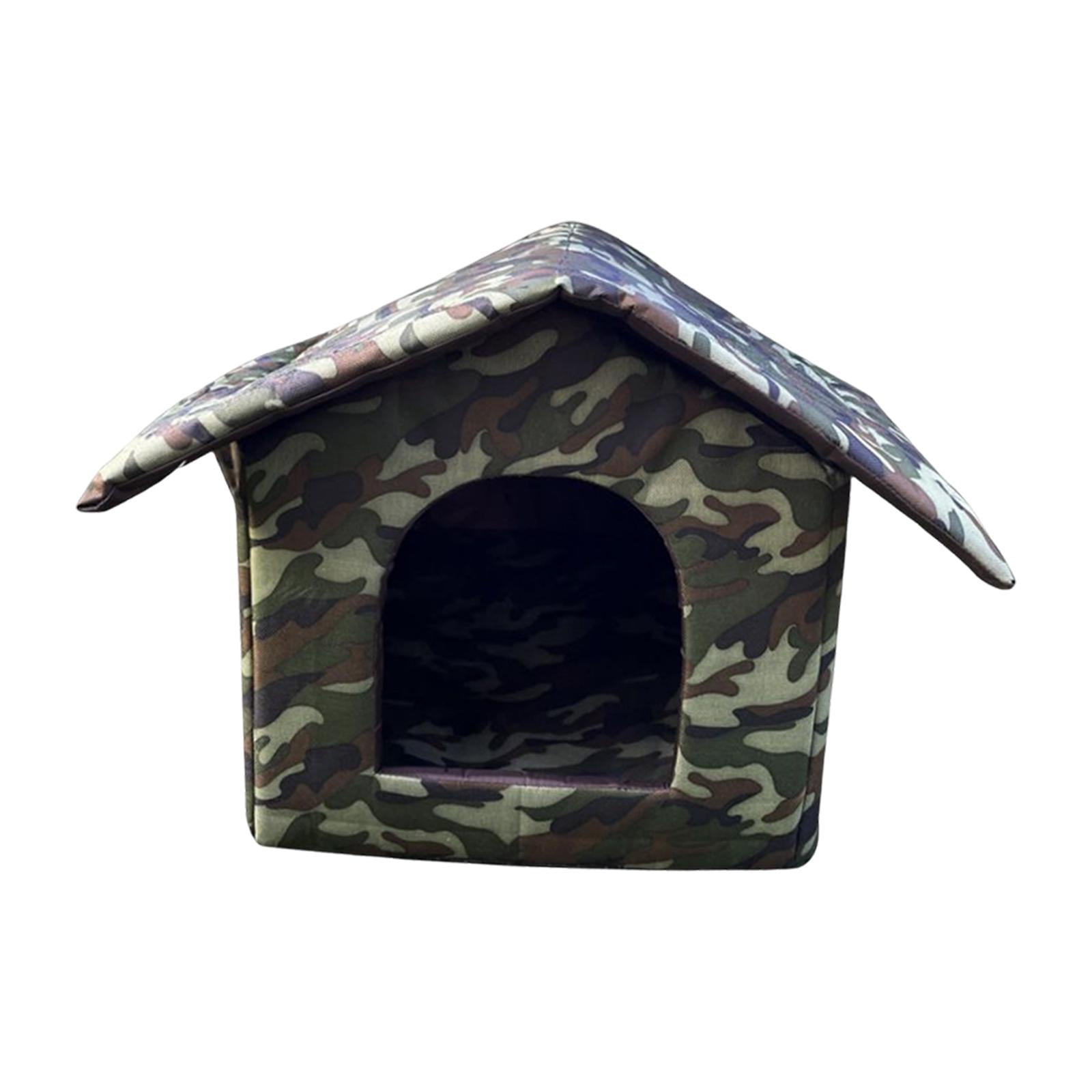 Outdoor Cat House Weatherproof for Winter, Cat House for Outdoor/Indoor Cats, Feral Cats Shelter, Easy to Assemble Dog House for Small Dogs , Green