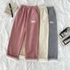 thumbnail image 5 of Pantalones de pana gruesos y cálidos de pierna ancha de estilo Harajuku para mujer, pantalones deportivos elásticos de cintura alta con letras de invierno, pantalones elegantes coreanos Y2k para muje, 5 of 5