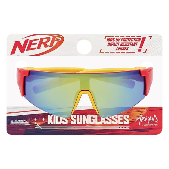 Nerf Red and Yellow Sports Wrap Sunglasses