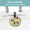 thumbnail image 2 of 2Pcs Leather Round Firefighter Fire Truck Cruise Luggage Tag with Privacy Cover and Name ID Tag - Suitable for Travel Handbags Backpacks School Bags Luggage Tags, 2 of 7