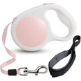 thumbnail image 1 of LAICAIW Pink Retractable Dog Leash 10 ft with Hands Free Wrist Strap for Small and Medium Dogs, One Button Brake, Pause, Lock, One Adjustable Wrist Strap by, 1 of 7