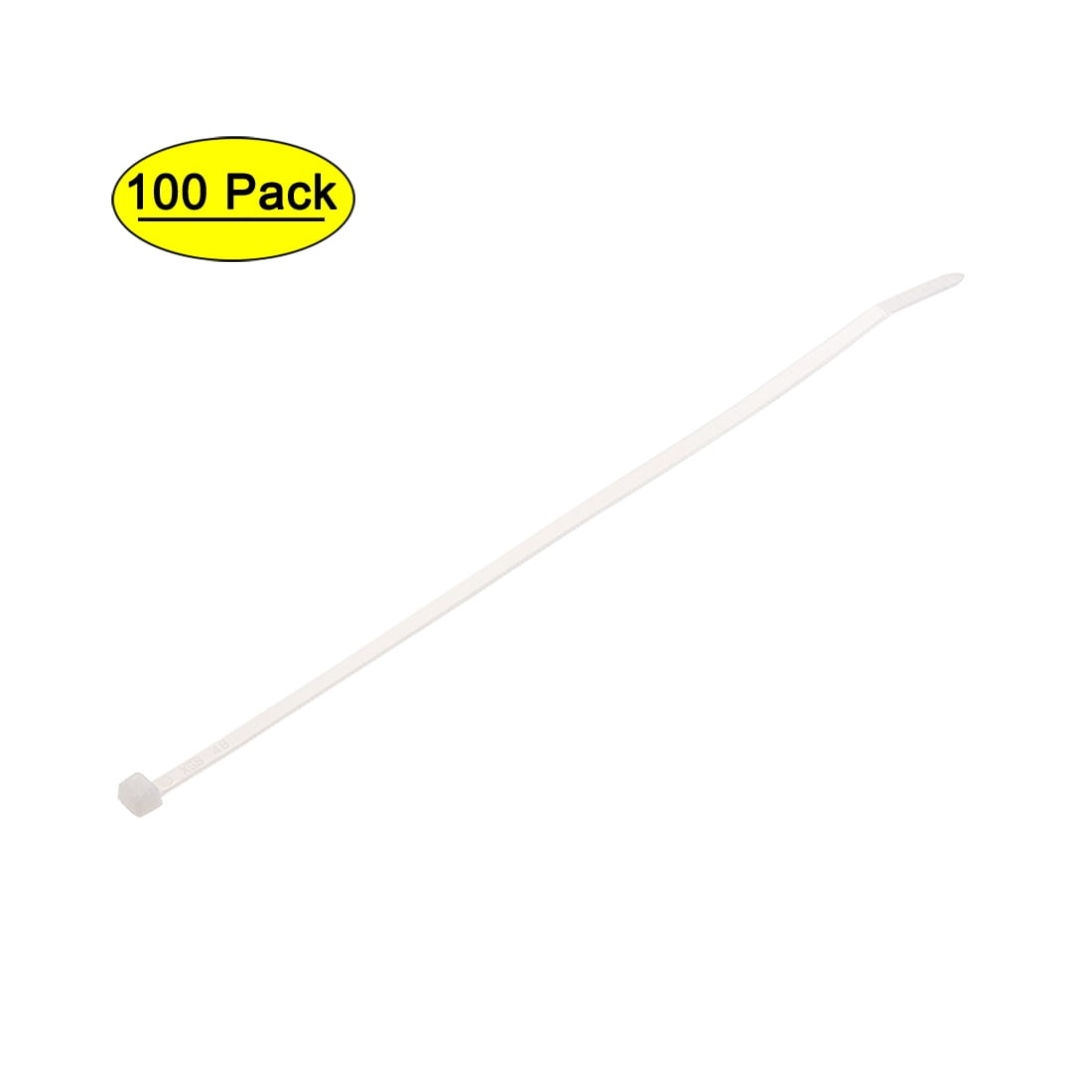 9 Inch x 0.16 Inch White Multi-Purpose Nylon Tie Wraps Cable Zip Ties 100 Pack