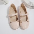 thumbnail image 2 of Rexoro Girls' Mary Jane Flats Kid Party Dress Shoes Princess Girl Shoes with Bow & Decor for Wedding Birthday Nude Cat 9 Toddler, 2 of 6