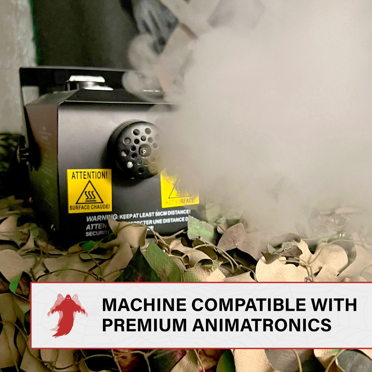 Haunted Hill Farm Haunted Hill Farm Fog & Smoke Machine with Wireless Remote, HH400FOGMCHN-1F