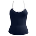 thumbnail image 3 of Women's Tanks Summer V-Neck Racerback Yoga Gym Tank Tops for Women Breathable Performance Workout Top Navy XL, 3 of 4