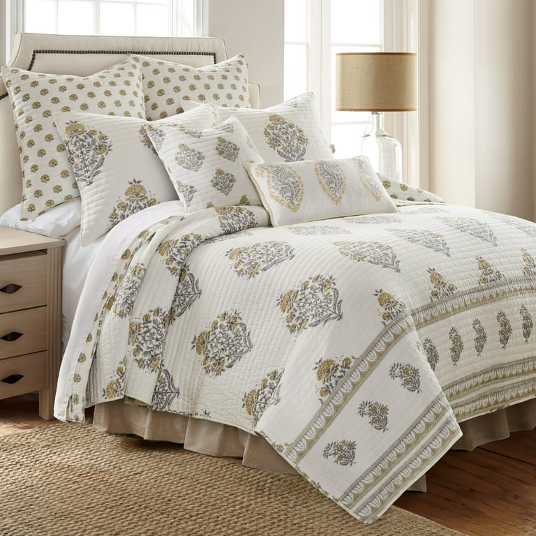 Levtex Home - Kamira Ochre Quilt Set - King Quilt and Two Levtex Home - Kamira Ochre Quilt Set - King Quilt and Two