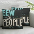thumbnail image 3 of GOSMITH  EW People Pillow Covers 12x20 Inch Hipster Funny Sarcastic Saying Introvert Cotton Linen Throw Lumbar Pillow Cases Black and White EW People Oblong Gifts Cushion Cover for Sofa Couch, 3 of 5