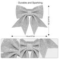 thumbnail image 2 of Holzlrgus 12pcs 5.5'' Christmas Bow Decorations, Silver Wreaths Bows, Small Christmas Tree Bow, Sequin Bow Ties, Xmas Decorative Bows Ornaments for Home Christmas Party, 2 of 7