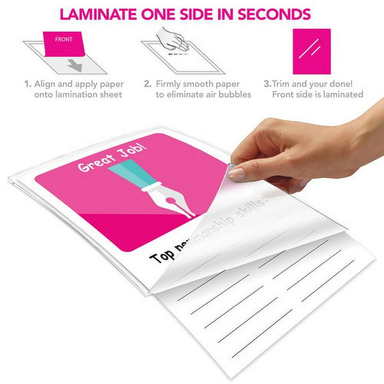 GBC Laminate It! Letter Size Sheets 14 Pack 8.5 x 11 No Heat Single Side  Sheet