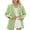 Mint Green, variant on Womens Solid Color Button Blazer, Structured Turndown Collar Long Sleeve Shirt With Pockets For Work/Weekend Versatility Mint Green 3XL