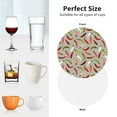 thumbnail image 6 of Honeii Colorful Chili Print Leather Coaster Set of 4, Ideal for Safeguarding Your Furniture from Drinks Spills and Effortless Cleanup-Round Shape, 6 of 6