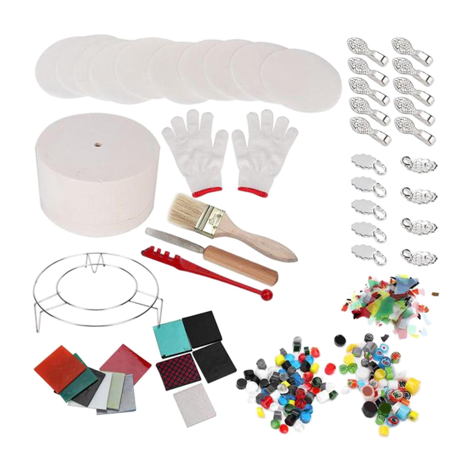 FVDPWYE Microwave Kiln Kits 14pcs Set Kunst und Skulpturen Fusing Glass Kilns Microwave Kiln Sewing DIY Jewelry Tools Kit Processing Jewelry Making