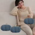 thumbnail image 5 of Twfbrm Pumpkin Pillows, 3D Teddy Fleece Pumpkin Shaped Plush Throw Pillow Soft Fluffy Stuffed Pumpkin Toys, Autumn Thanksgiving Decorative Cushion Halloween Fall Decorations for Home Couch Bed, 5 of 8