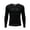 Black, variant on HOOMEUMY Mens Sheer Mesh Long Sleeve V Neck Shirt See Through Casual Breathable Tops For Party And Nightclub Occasion Wear