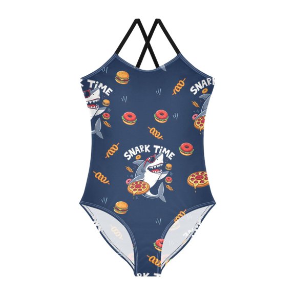 Spaghetti Strap Shakr One Piece Swimsuit Stretch Beach Sport Bathing Suit Size 3T-10T