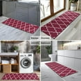 thumbnail image 2 of Burgundy Geometric Quatrefoil Pattern Kitchen Rug Mat,Kitchen Runner Rugs Non Skid Washable,Decorative Kitchen Floor Mats for Kitchen,Sink,Laundry,17"X47", 2 of 5