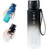 Water Bottles 1000Ml Large-Capacity Sports Cup Gradient Color Frosted Plastic Po