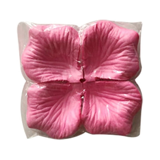 Injueey 100 piezas de pétalos de seda de colores, flores de tela no tejida, pétalos de rosa artificiales románticos, manualidades para boda, Flores artificiales Rosa oscuro
