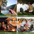 thumbnail image 2 of Dreamfair 30000mAh Camping Fan with LED Lantern, Rechargeable Battery Operated Oscillating Fan with Remote & Hook, Portable Tent Fan with Timer, 4 Speeds for Outdoor Camp RV Jobsite Power Outage, Gre, 2 of 8