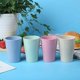 thumbnail image 4 of Taza para beber reutilizable, irrompible y ecológica para adultos, juego de vasos saludables biodegradables con paja de trigo, 5 multicolores, apto para lavavajillas, 4 of 7
