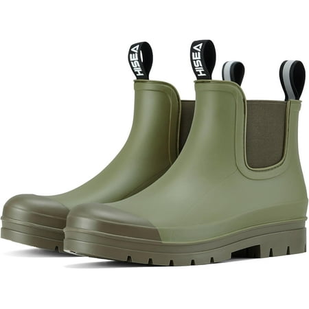 

Women s Short Rain Boots Waterproof Garden Shoes Ankle Chelsea Boots Anti-Slipping Rubber Rainboots for Ladies with Comfort Insole Lightweight Stylish Outdoor Work Booties