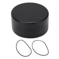thumbnail image 1 of Lata de almacenamiento redonda, lata de vela EDC Circular impermeable sellada de aluminio con arandela para contener cosas, color negro, 1 of 5