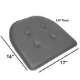 thumbnail image 6 of U-Shaped Memory Foam No Slip Back 16 x 17 Faux Leather Chair Pad Cushion 12 Pack - Gray, 6 of 7