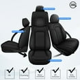 thumbnail image 4 of JIAMAOXIN Car Seat Covers Fit for Hyundai Tucson 2010-2025: Full Set Leather Seat Covers Waterproof Airbag Compatible Automotive Seat Cushion Protector(5 Seats,Black), 4 of 7