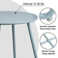 thumbnail image 4 of CERBIOR Metal Tray End Table, Round Accent Coffee Side Table, Anti-Rust and Waterproof Outdoor Small Side Table, Indoor Modern Sofa Side Table Bedside Table for Living Room Bedroom Balcony (Blue), 4 of 13