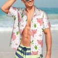 thumbnail image 7 of Fuzoiu Funny Little Pigs Print Hawaiian Shirt for Men, Summer Beach Casual Short Sleeve Button Down Shirts, Men’s Beach Summer Shirts with Pocket,X-Large, 7 of 7