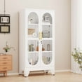 thumbnail image 2 of Erosoei 61.02"H Metal Display Storage Cabinet with Glass Doors and Adjustable Shelves White, 2 of 6