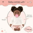 thumbnail image 6 of LullaBaby 14-inch Baby Doll Curly Dark-Brown Hair, Brown Eyes, 6 of 13