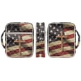 thumbnail image 2 of Yuyamidu American Flag Bible Covers for Women Cross Quilted Bible Bag Portable Bible Carrying Case with Handle & Multi Pockets, 4th of July, 2 of 8