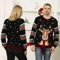 thumbnail image 5 of Ugly Christmas Sweater for Women Men,Light up Christmas Sweater,Funny Unisex Reindeer Xmas Ugly Sweaters for Couples, 5 of 6