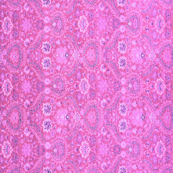 Ahgly Company Indoor Square Oriental Purple Modern Area Rugs, 4' Square