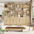 thumbnail image 5 of Homfa 73″ Tall Bookcases with Doors, 8 Cubes 6-Tier Double Row Bookshelf, Bookcase for Living Room Home Office, Light Oak, 5 of 7