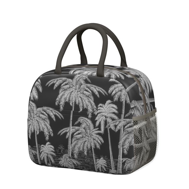 Sac à Lunch Coucher de Soleil Océan avec Palmiers – Design Coucher de Soleil Tropical Vibrant Sac Isotherme Réutilisable pour Voyage