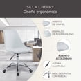 thumbnail image 2 of Silla de Oficina Elly Cherry Blanca Giratoria con Ruedas Ajustable 360°, 2 of 6