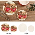 thumbnail image 3 of SKYSONIC Bear Toy Couple Pot Holders Trivets, 2 Pcs Heat Resistant Trivets,Valentine Love and Care Cotton Thread Weave Mats for Hot Pads Pans Pot Bowl Teapot for Kitchen Decor, 3 of 7