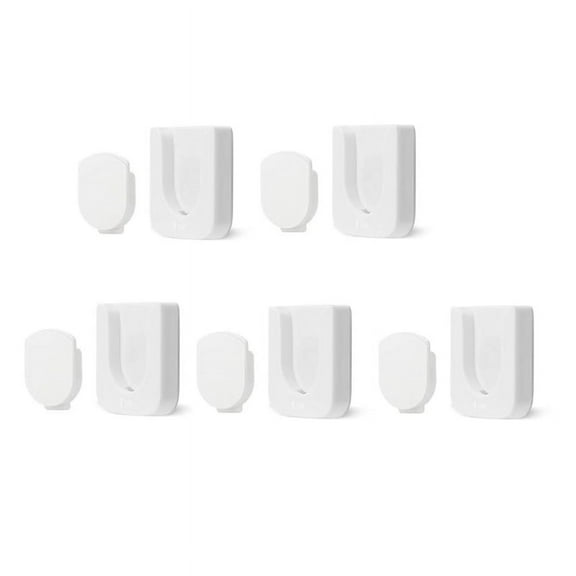 ckepdyeh Magnetic Remote Control Holder Wall Mount, 5Pcs Remote Control Organizers Self-Adhesive TV Remote Control Rack(White)